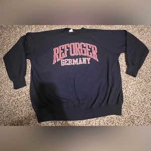 Vintage 1970s Reforger Germany Raglan Cut Crewneck Sweater - Size XL